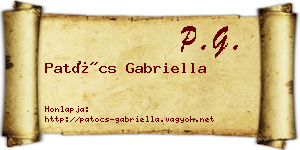 Patócs Gabriella névjegykártya